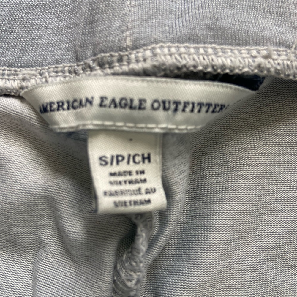 American Eagle S Blue White Gray Ombré Elastic Waist Wide Leg Pants Bottoms - Picture 6 of 9